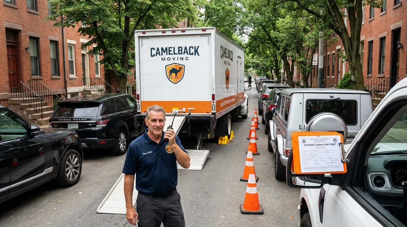 City street loading permit setup in New Columbia, PA
